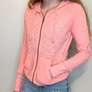 ORANGE MOSSIMO FULL ZIP HOODIE